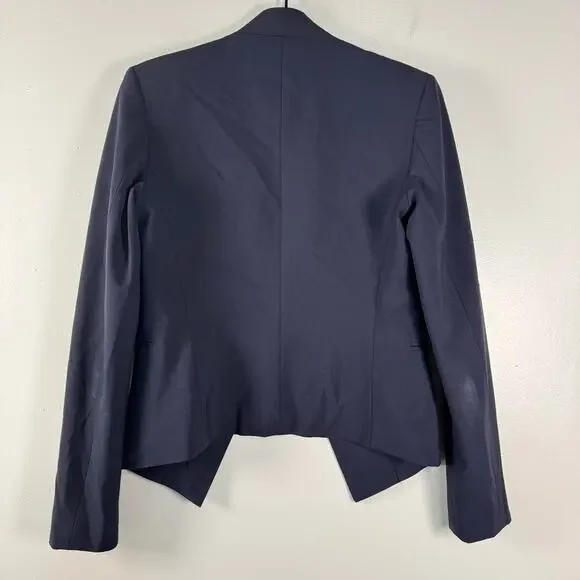 Theory Navy Blue Open Lanai Blazer Corpcore Office Workwear Office Womens Size 4 - Picture 5 of 8